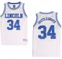 Lincoln High School #34 Shuttlesworth white nba jersey