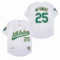 Oakland Athletics #25 Mark McGwire white throwback MLB Jerseys-SG