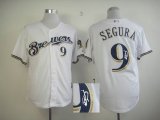 Milwaukee Brewers SEGURA 9 white MLB Jerseys