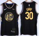 Nike Golden State Warriors #30 Stephen Curry black nba basketball jerseys 75th-XD