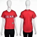 2016 women Texas Rangers Blank red majestic baseball jersey