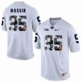 Custom Penn State #95 Carl Nassib white fashion college football jersey