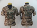 Women Kansas City Chiefs #15 Patrick Mahomes Nike Camo Salute to Service Limited Jersey