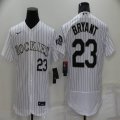 Colorado Rockies #23 Kris Bryant White Flexbase Authentic Collection Jersey