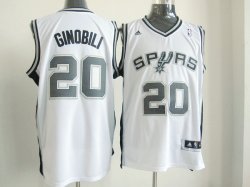 Adidas San Antonio Spurs #20 Manu Ginobili White NBA Revolution 30 Jersey