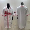 Nike Houston Texans white baseball jerseys Joint name-BD