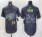 Nike Tampa Bay Rays #24 Eflin black majestic baseball jersey city version 01