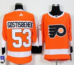 Adidas Philadelphia Flyers #53 Shayne Gostisbehere orange hockey jersey