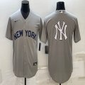 Nike New York Yankees blank gray majestic baseball Jerseys-BD