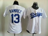 women Los Angeles Dodgers 13 RAMIREZ White mlb jersey