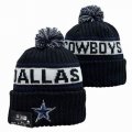 2024 Dallas Cowboys black white NFL Sports Cuffed Knit Hats