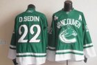 Vancouver Canucks #22 D.SEDIN green NHL Jerseys