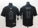 Nike Eagles #11 Carson Wentz black fashion Color Rush Limited Jerseys-BD