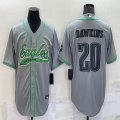 Nike Philadelphia Eagles #20 Brian Dawkins gray baseball jerseys Joint name-BD