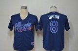 Atlanta Braves #8 Justin Upton blue MLB Jerseys