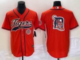 Nike Detroit Tigers blank orange Majestic baseball jerseys Joint name-BD 02