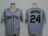 seattle mariners GRIFFEY 24 gray mlb signature jerseys