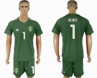 2018 World cup Swedish #1 OLSEN green goalkeeper soccer jersey