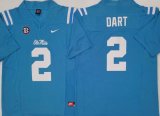 Ole Miss Rebels #2 Jaxson Dart blue college football jerseys-PNS