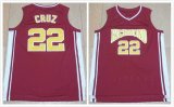 Timo Cruz #22 Richmond High Coach Carter Stitched Jersey Movie Basketball Red