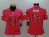 Women Nike Pittsburgh Steelers 84 Brown pink Vapor Untouchable Limited Player