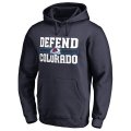 Men's Colorado Avalanche Fanatics Branded Navy Big & Tall Hometown Collection Defend Pullover Hoodie