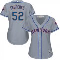 Women New York Mets #52 Yoenis Cespedes gray baseball Jerseys