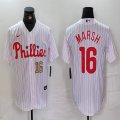 Nike Philadelphia Phillies #16 Brandon Marsh white majestic baseball jerseys 01