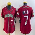 Youth 2023 World Cup Mexico #7 Julio Urias red majestic baseball jerseys 22