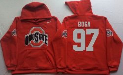 Ohio State Buckeyes Red #97 BOSA NCAA Hooded Sweatshirt