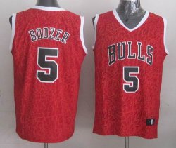 Chicago Bulls BOOZER #5 red Decorative pattern nba jersey