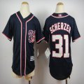 Youth washington nationals 31 Max Scherzer dark blue mlb jersey