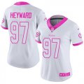 Nike Steelers #97 Cameron women white pink Color Rush Limited Jersey