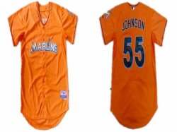 Florida Marlins #55 Josh Johnson Orange MLB Jerseys