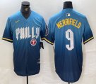 Nike Philadelphia Phillies #9 Merrifield blue majestaic baseball jersey city version 03