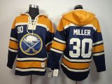 Buffalo Sabres #30 Ryan Miller blue nhl Hooded Sweatshirt