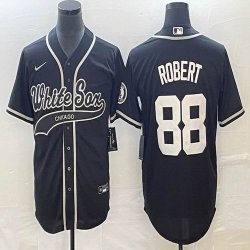 Nike Chicago White Sox #88 Luis Robert black MLB Baseball jerseys Joint name-BD