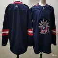 Adidas New York Rangers blank dark blue NHL Jerseys-PD