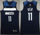 Nike Minnesota Timberwolves #11 Naz Reid dark blue basketball jerseys -XD