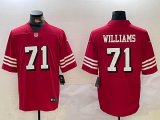 Nike San Francisco 49ers #71 Trent Williams red throwback Color Rush Limited Jersey