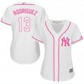 2017 Women New York Yankees #13 Alex Rodriguez white majestic mlb jersey