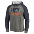 Men's Edmonton Oilers Fanatics Branded Heathered Gray Hometown Collection Tri-Blend Raglan Hoodie