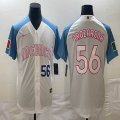 2023 World Cup Mexico #56 Randy Arozarena white skyblue majestic baseball jerseys 28