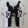 Buffalo Bills #17 Josh Allen black white Split Color Rush Limited Jersey-BD