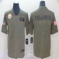 Pittsburgh Steelers #78 Alejandro Villanueva Nike Camo 2019 Salute to Service Limited Jersey