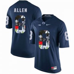 Custom Penn State #8 Mark Allen blue fashion college football jersey