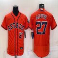 Nike Houston Astros #27 Jose Altuve orange Flexbase Authentic Collection Jersey 01