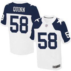 Custom Nike Dallas Cowboys Robert Quinn #58 white blue color rush limited jerseys