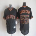 San Francisco Giants 55# Tim lincecum Black MLB baseball Jersey