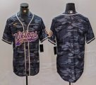 Minnesota Vikings blank gray camo baseball jersey Joint Name